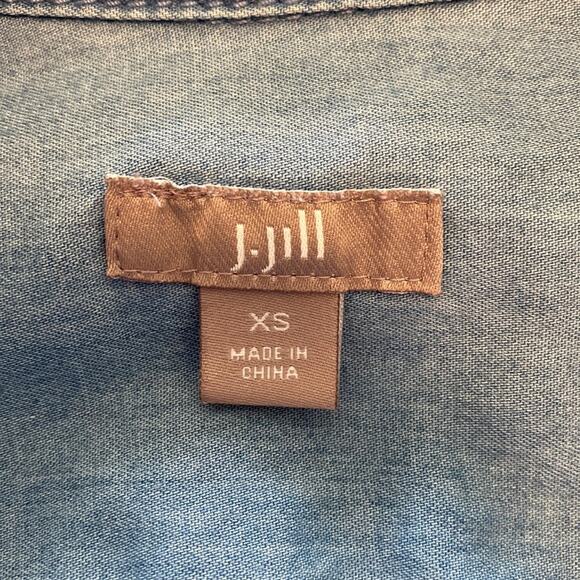 J.Jill Denim Button-down Top Size XS - Picture 5 of 7